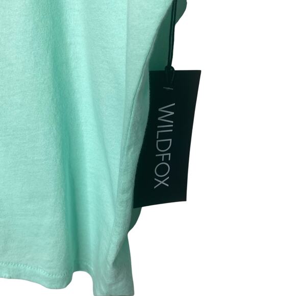 Wildfox Tacos & Margs Happy Hour Keke Short Sleeve Graphic T-Shirt Medium Green - Picture 4 of 8